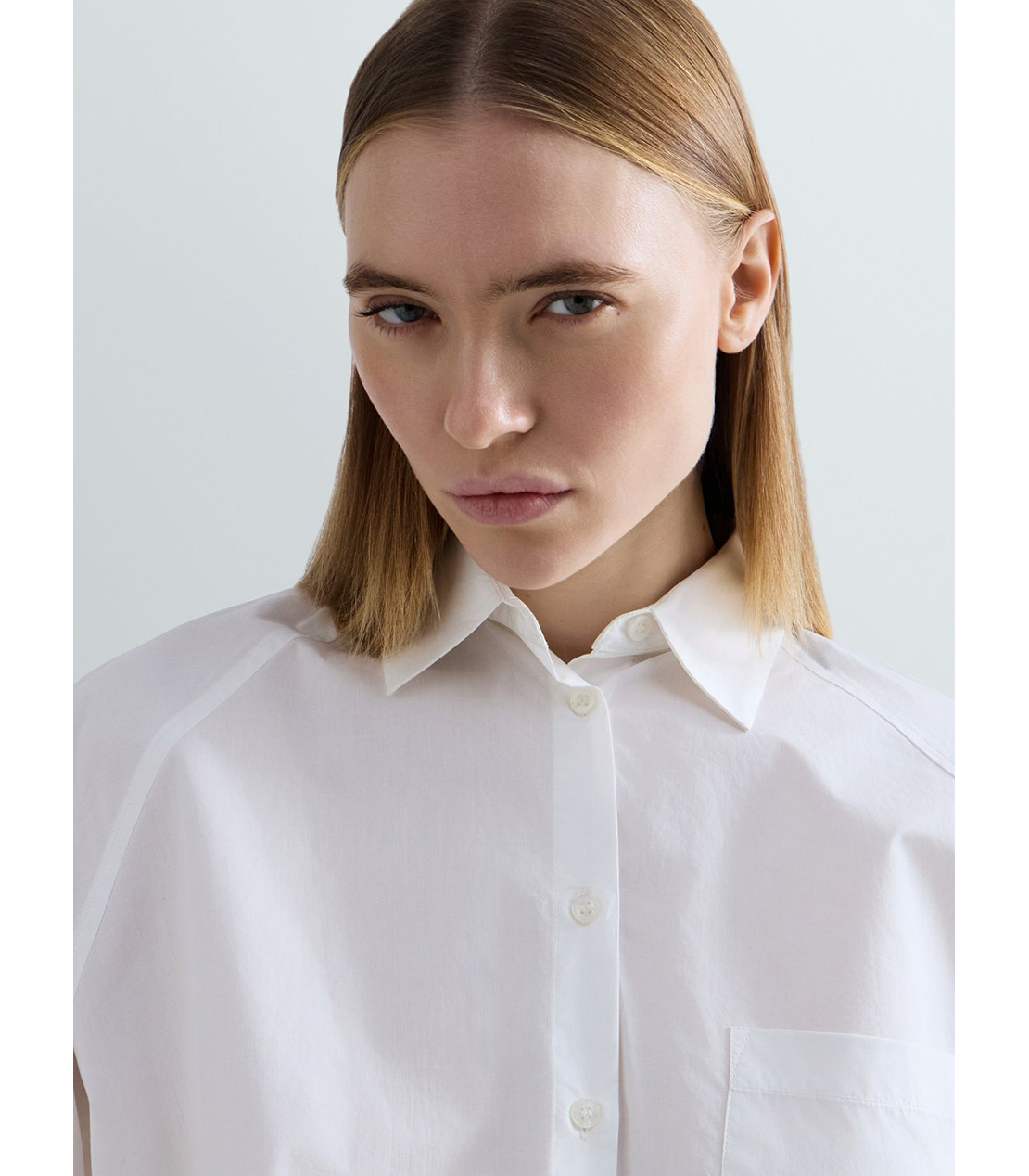 コットンポプリンオーバーシャツ 詳細画像 ホワイト 5